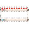 Коллектор регулируемый с расходомерами GAPPO G424,11 11-вых. X1